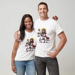 T-shirt Jésus sur une licorne