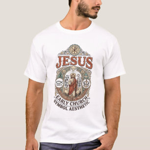 T-shirt Jésus Symbole de l'Église primitive Esthétique Jés