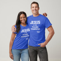 Jésus Traumatisme Terminateur Bible Chrétien Bleu