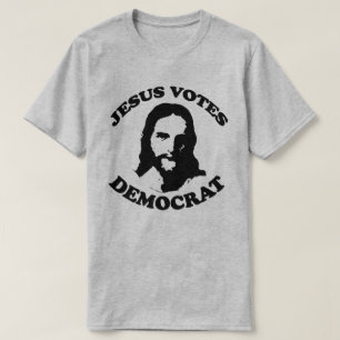 T-shirt Jésus vote démocrate