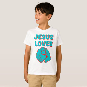 T-shirt Jésus vous aime Citation du garçon basée sur la fo