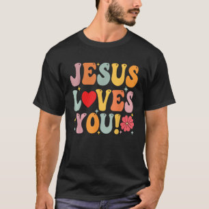 T-shirt Jésus vous aime enfants chrétiens femmes religieux