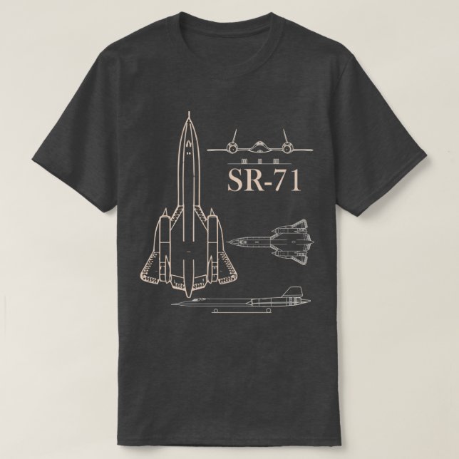 T-shirt Jet militaire SR71 Blackbird Pilote d'avion  (Design devant)