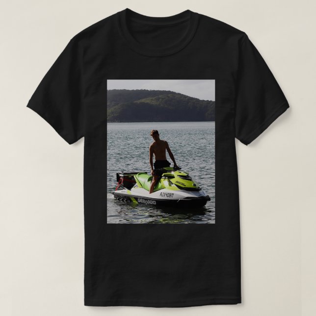 T-shirt jet ski de mer au paradis (Design devant)