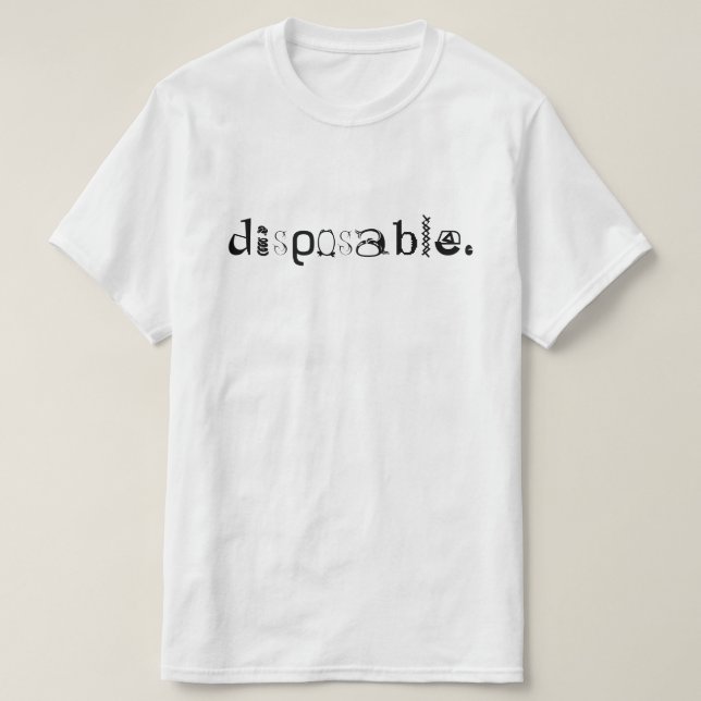 T-shirt jetable. (Design devant)