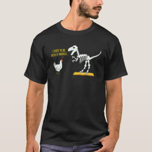 T-shirt J'étais autrefois un dinosaure poulet si badass 1