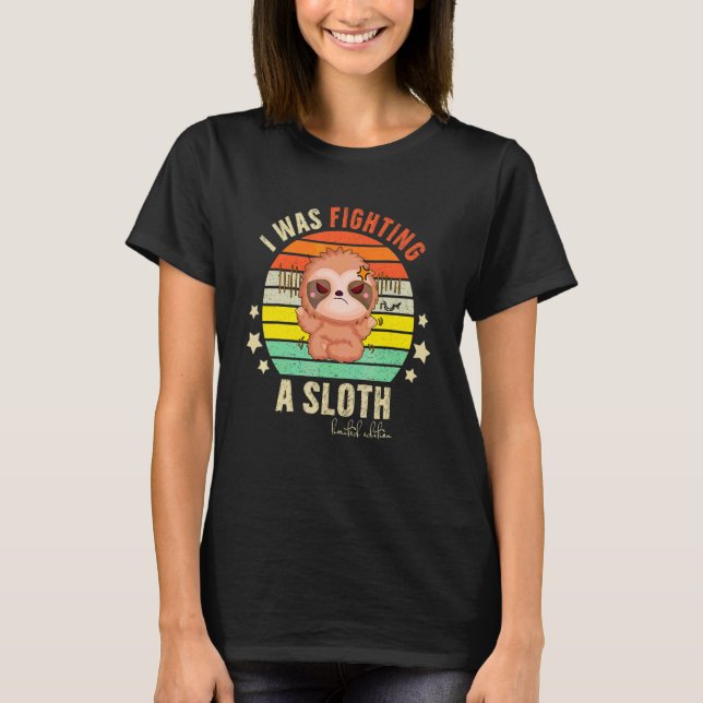 T-shirt J'Étais En Train De Combattre Un Humour Sombre Et  (Devant)
