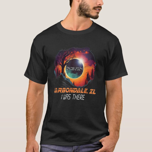 T-shirt J'Étais Là Total Solaire Eclipse Carbondale Illino (Devant)