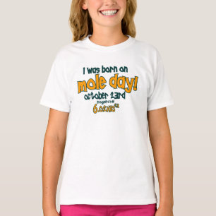 T-shirt J'étais né le jour de taupe ! (le nombre