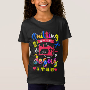 T-Shirt Jetant Dans Mes Veines Jésus Dans Mon Coeur Quil