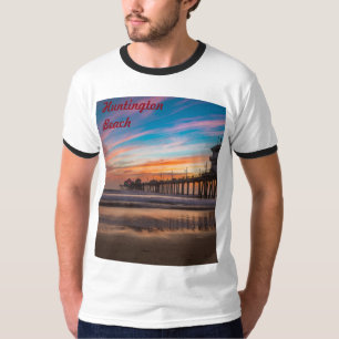 T-shirt Jetée de Huntington Beach au coucher du soleil
