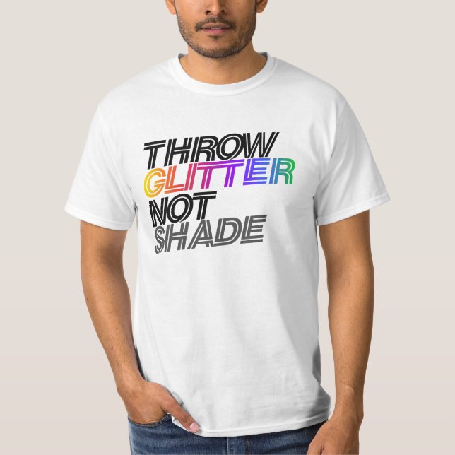 T-shirt Jeter la parties scintillant non ombragée (Devant)