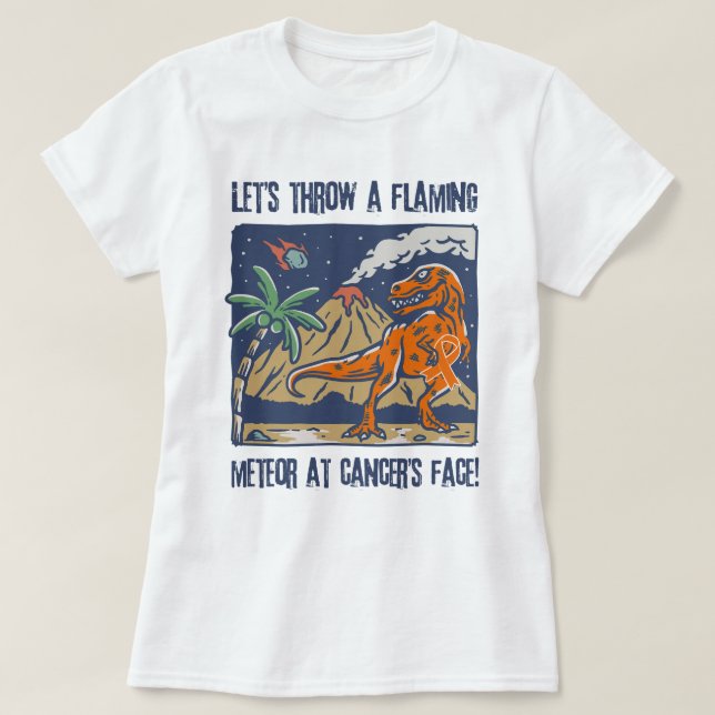 T-shirt Jeter Une Météor Flamant À La Leucémie Sensibilisa (Design devant)