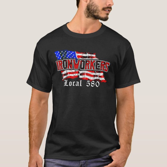 T-shirt Jeteurs Locaux 580 NYC American Drapeau Patriotiqu (Devant)