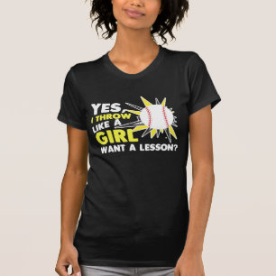 T-shirt Jetez Comme Une Fille De Baseball