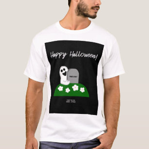 T-shirt Jetez un oeil à un blog Ghost Homme's White Basic