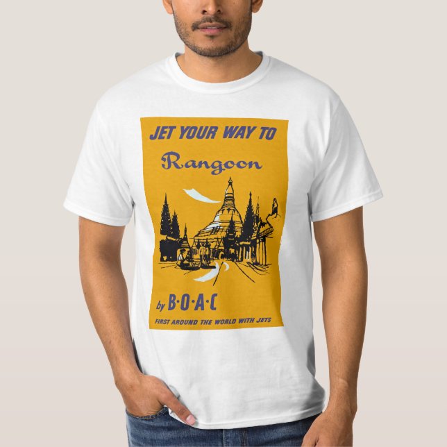 T-shirt Jetez votre chemin vers Rangoon (Devant)
