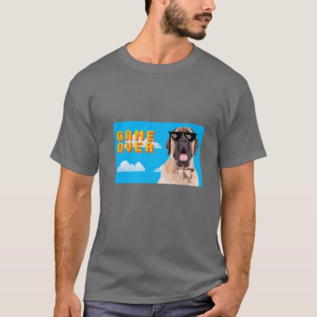 T-shirt Jeu 8 bits sur Mastiff (Devant)