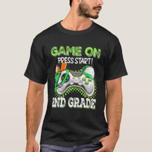 T-shirt Jeu À La Presse Début 2E Année Funny Retour À L'Éc