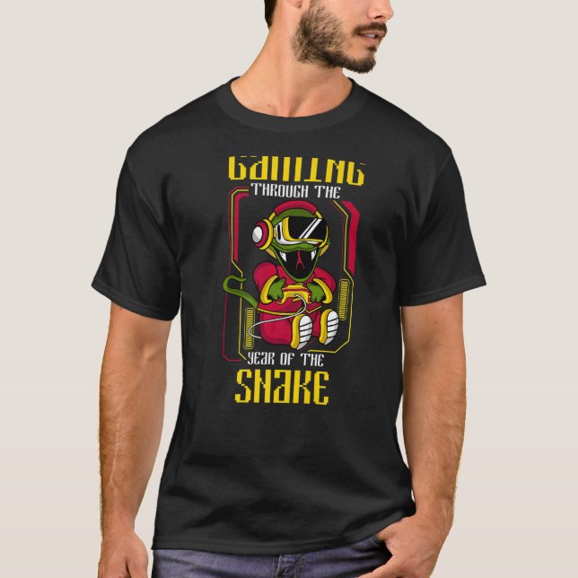 T-shirt Jeu à travers le serpent du Nouvel An chinois 2025 (Devant)