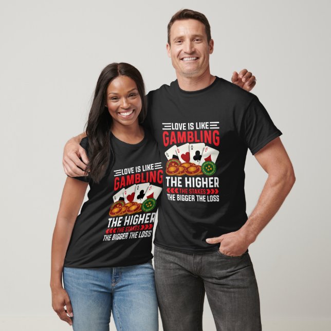 T-shirt Jeu amour poker mot art (Unisexe)
