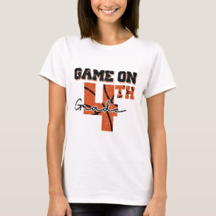 T-shirt Jeu Amusant En 4e Année Squelette Premier Jour De