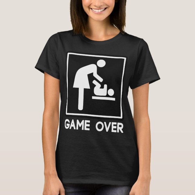 T-shirt Jeu au-dessus de nouveau bébé pour la maman de (Devant)