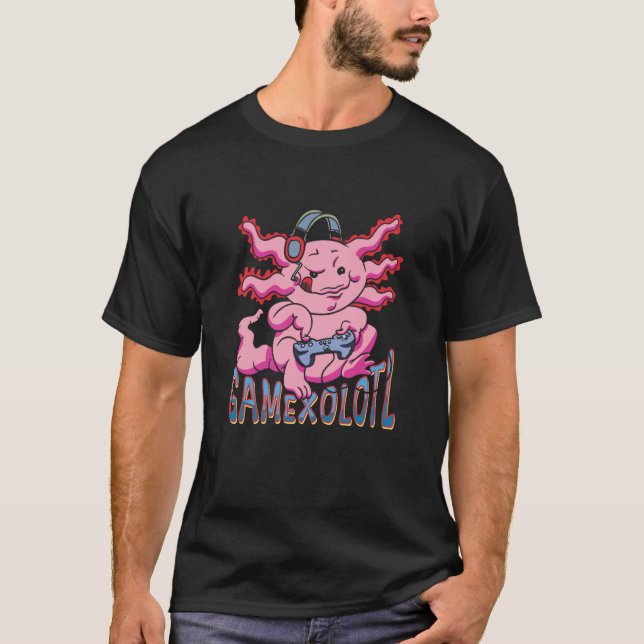 T-shirt Jeu Axolotl Mexicain Lurch Newt Vidéogames Gamex (Devant)