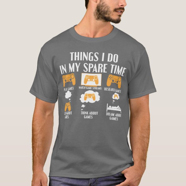 T-shirt Jeu Calendrier quotidien pour les Gamers et les Ga (Devant)