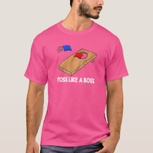 T-shirt Jeu comme un patron Cornhole Team Bean Bag Cornhol