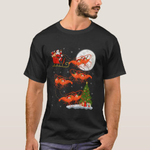 T-shirt Jeu d'arbres de Noël Lumières amusant Père Noël éq