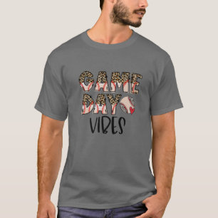 T-shirt Jeu de baseball Leopard Vibes Baseball Maman Mothe