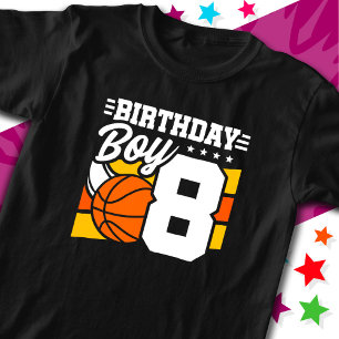 T-shirt Jeu de basket-ball 8 ans Thème 8ème anniversaire G