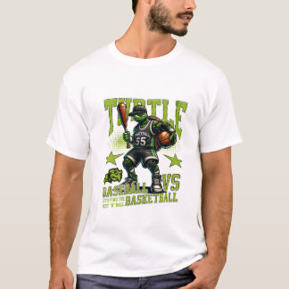 T-shirt jeu de basket-ball de tortue