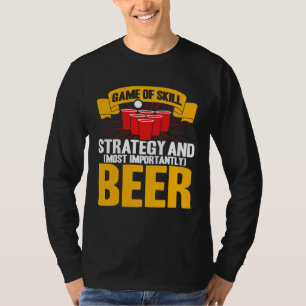 T-shirt Jeu de Beer Pong de compétence Stratégie Beer Pong