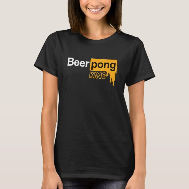T-shirt Jeu de bière Pong Boisson de bière Pong (Devant)
