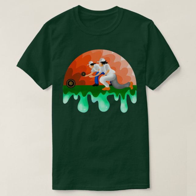 T-shirt jeu de bowling de pelouse jeu de bowling de pelous (Design devant)