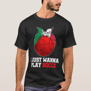 T-shirt Jeu de Bowling Italien Jeu Italie Bocci Joueur Boc