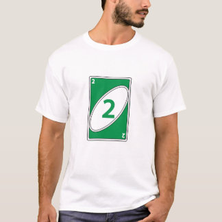 T-shirt jeu de carte amusant | Carte verte numéro
