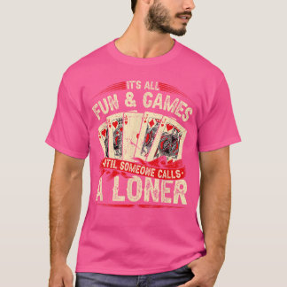 T-shirt Jeu de cartes Euchre Loner amis