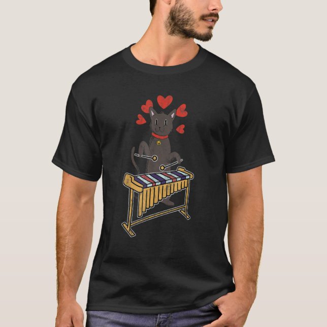 T-shirt Jeu de chats Percussion instrument de musique Xylo (Devant)