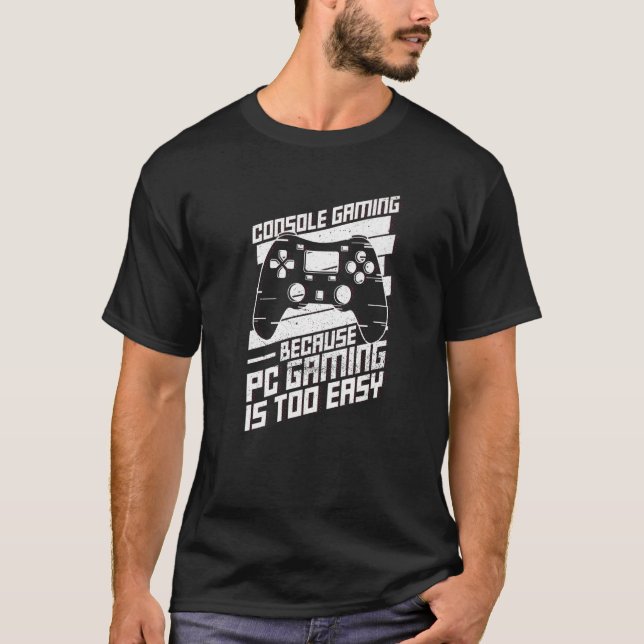 T-shirt Jeu De Console Pour Un Joueur En Ligne (Devant)