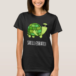 T-shirt Jeu de coquille Funny Tortoise Animal Pun Dark BG