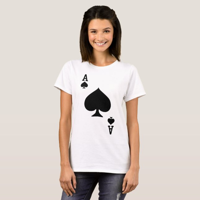 T-shirt Jeu de costume de Halloween de carte de jeu d'as (Devant entier)