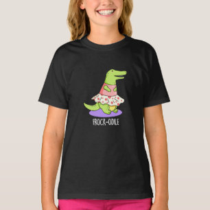 T-shirt Jeu de crocodile drôle de roche jonché Pun de croc