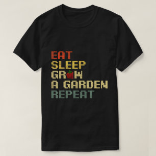 T-shirt Jeu de croissance du sommeil de manger Gamer de ré