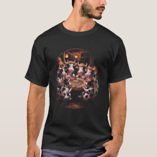 T-shirt Jeu de Dominoes de Vache Soirée Drôle Amateur d'An