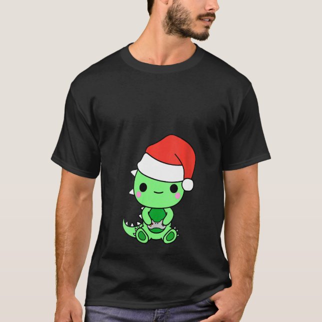 T-shirt Jeu de femmes Jeu de Noël Garçons Joueur Dinosaur  (Devant)