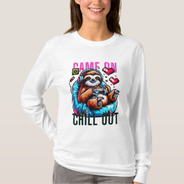 T-shirt Jeu de fentes mignonne avec casque et contrôleur