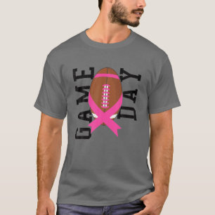 T-shirt Jeu de football de ruban rose Jour cancer du sein